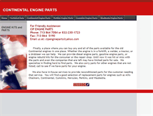 Tablet Screenshot of continentalengineparts.net